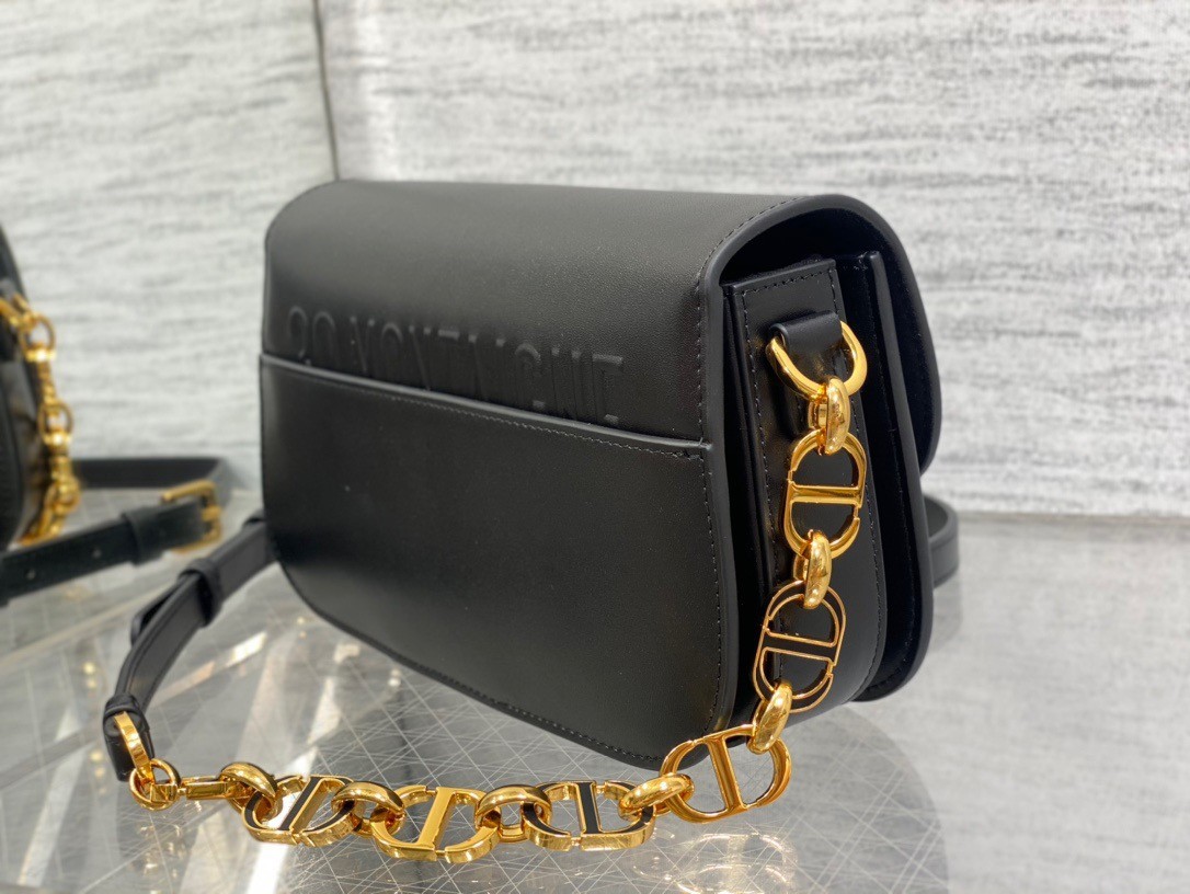 D*or 30 montaigne avenue bag in black box calfskin