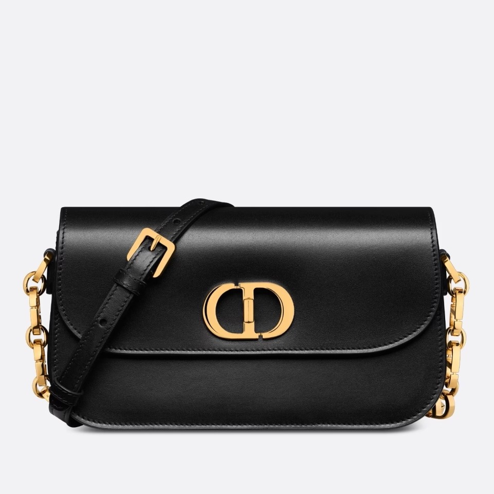 D*or 30 montaigne avenue bag in black box calfskin