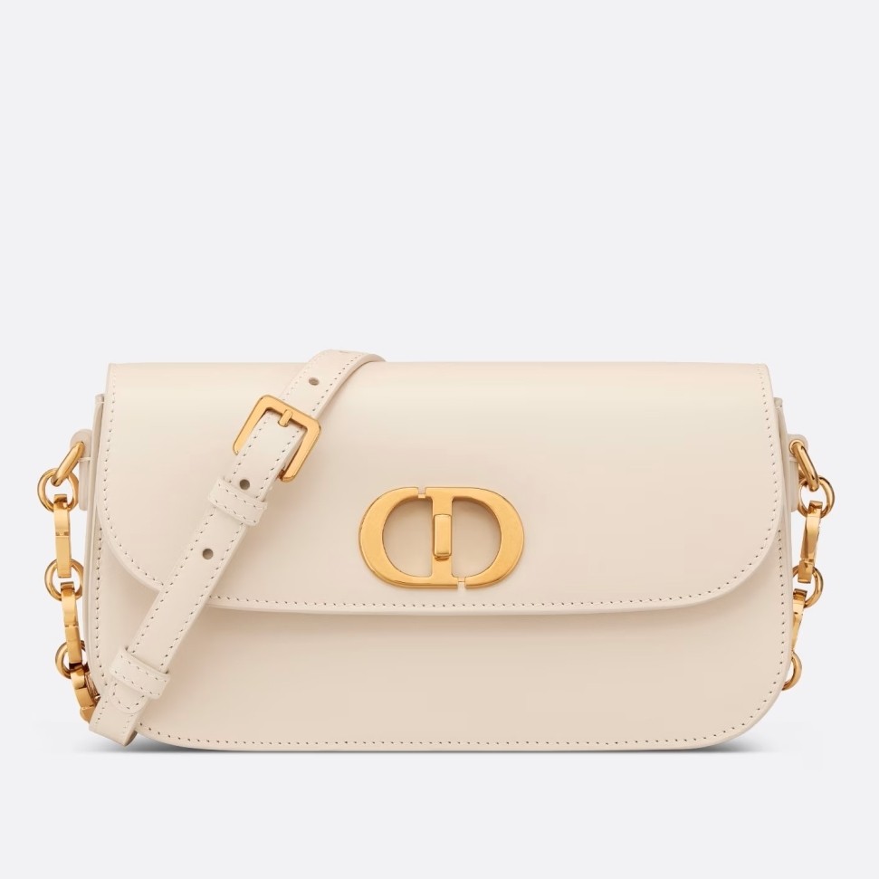D*or 30 montaigne avenue bag in white box calfskin