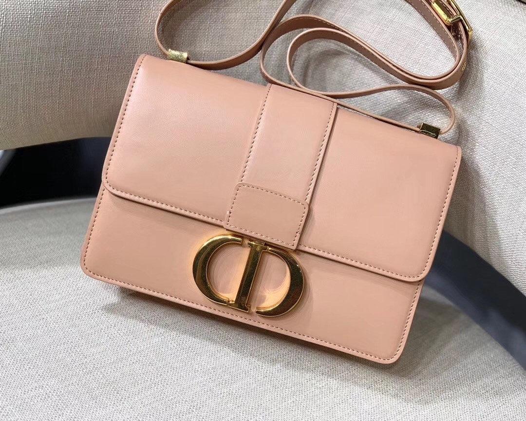 D*or 30 montaigne shoulder bag in pale pink calfskin