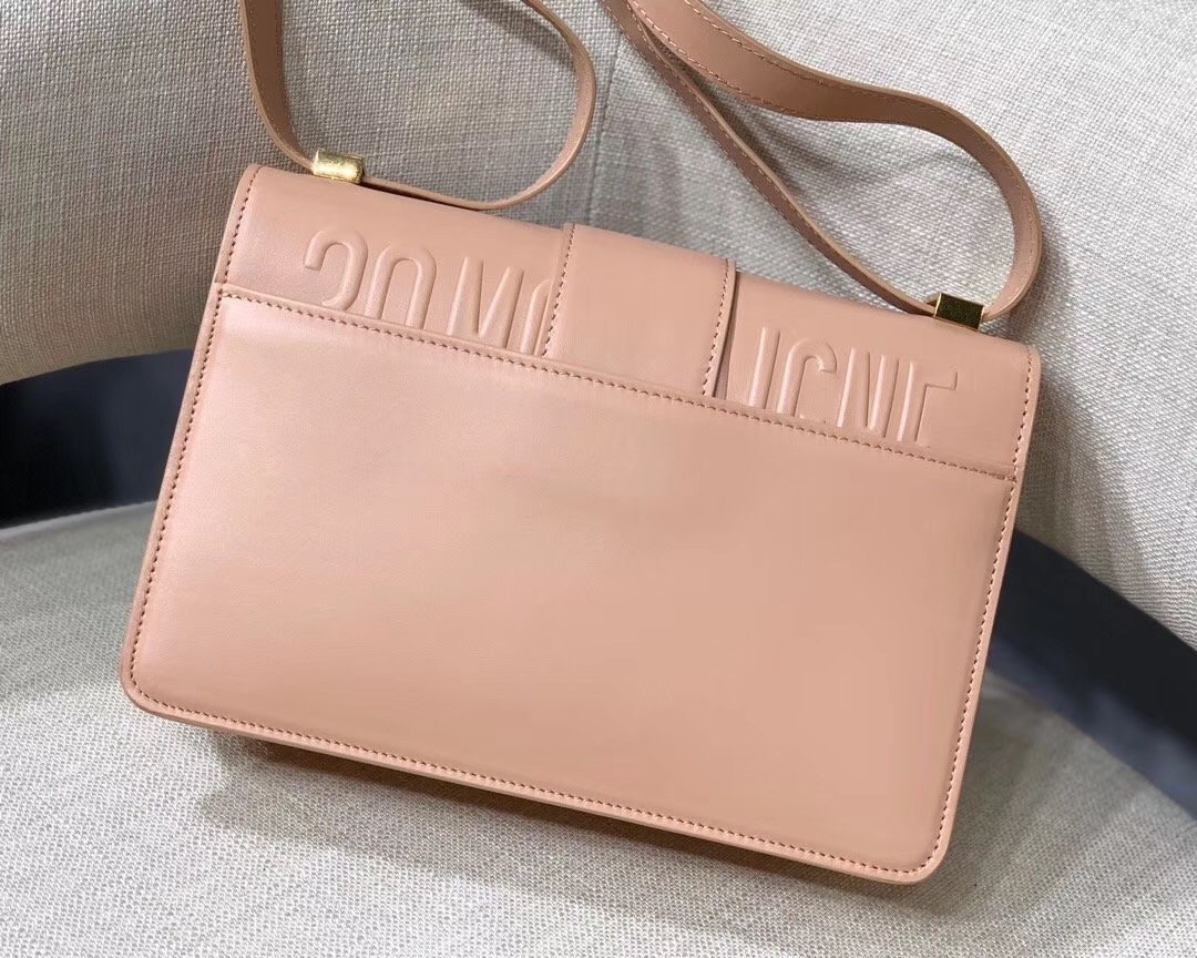 D*or 30 montaigne shoulder bag in pale pink calfskin