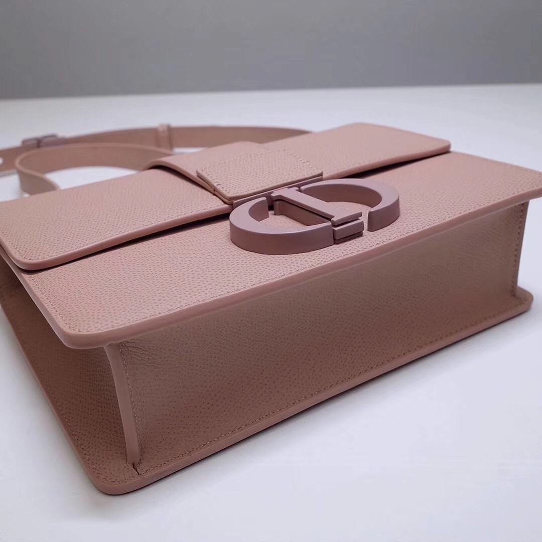 D*or 30 montaigne bag in blush matte grained calfskin