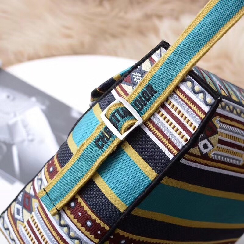 D*or D*orcamp messenger bag in turquoise embroidered canvas