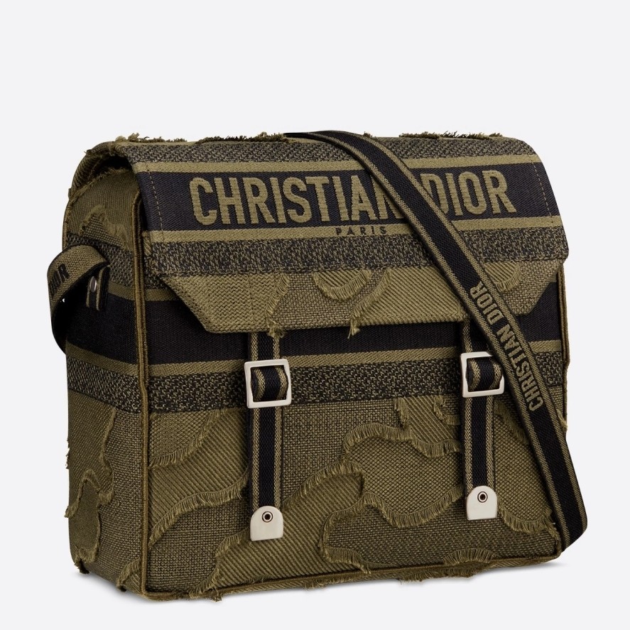D*or D*orcamp messenger bag in green camouflage canvas