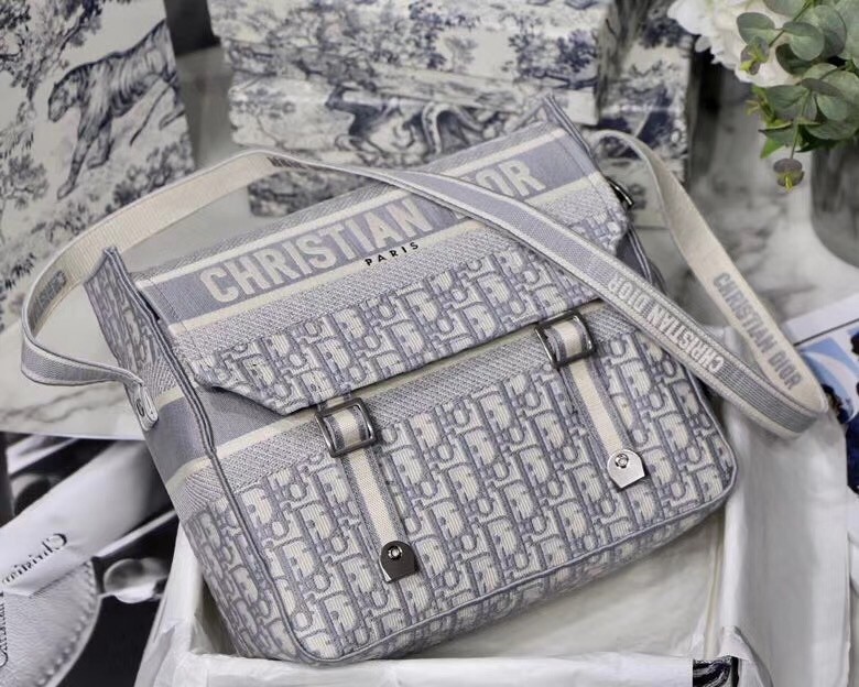 D*or D*orcamp messenger bag in grey oblique canvas