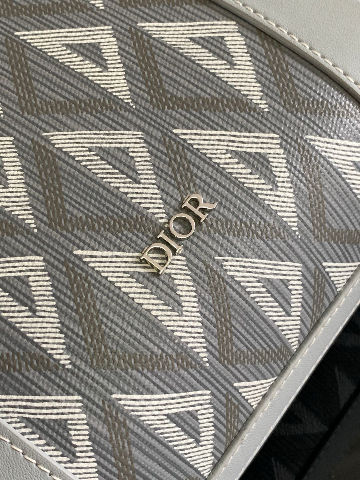 d*or lingot briefcase in grey cd Di*m*nd canvas
