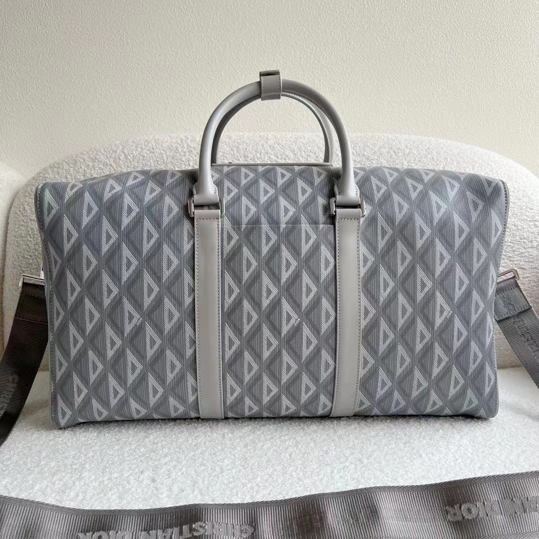 d*or lingot 50 duffle bag in gray cd Di*m*nd canvas
