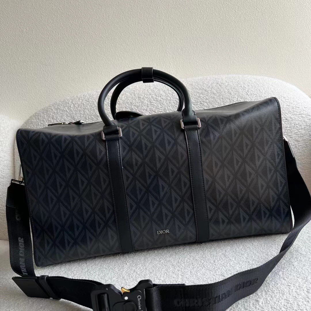 d*or lingot 50 duffle bag in black cd Di*m*nd canvas