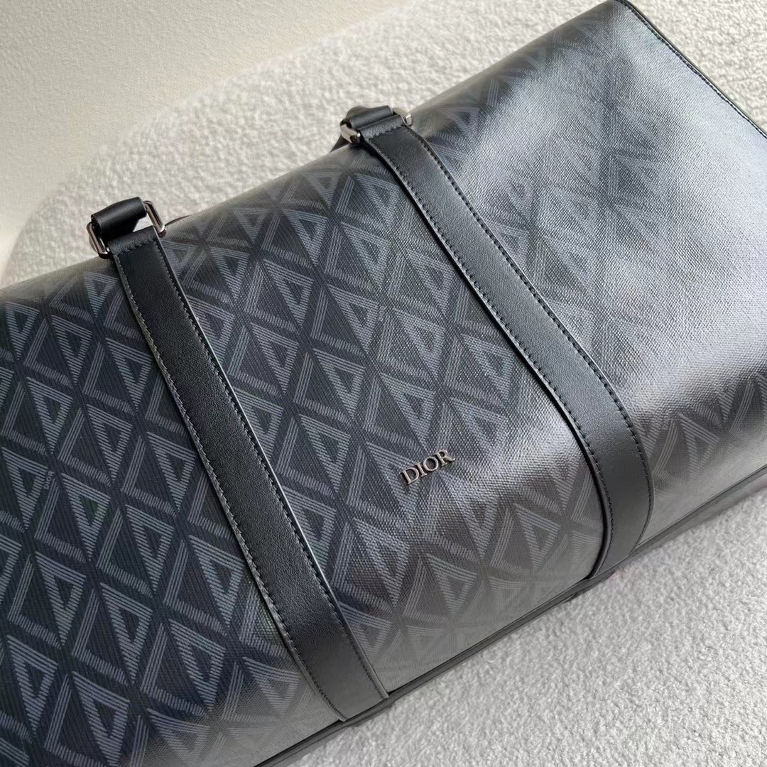 d*or lingot 50 duffle bag in black cd Di*m*nd canvas