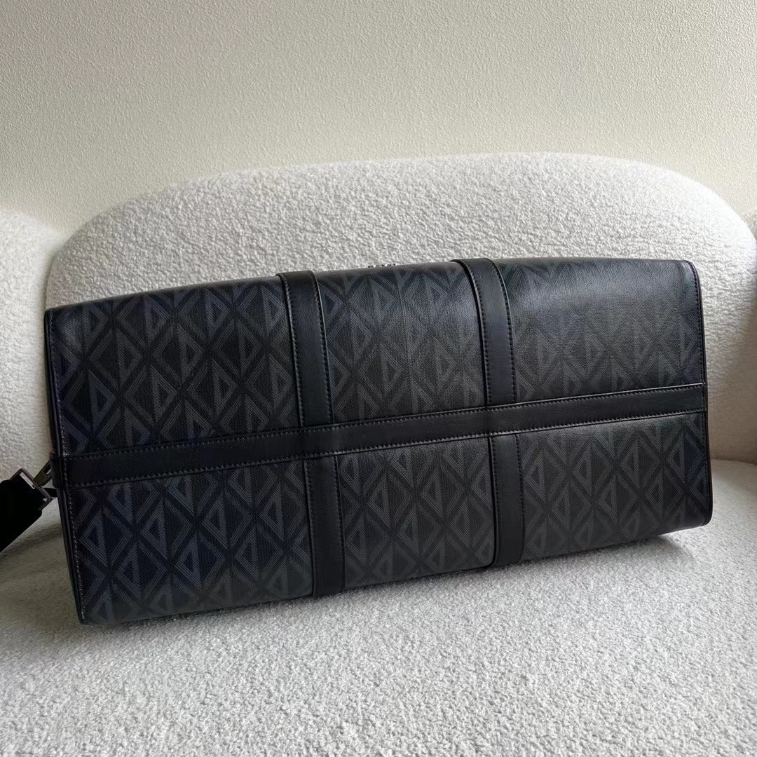 d*or lingot 50 duffle bag in black cd Di*m*nd canvas