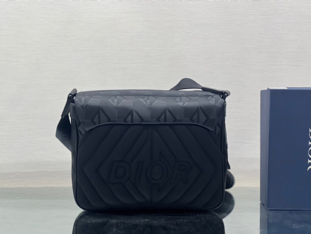d*or explorer messenger bag in black cd Di*m*nd mirage ski capsule nylon