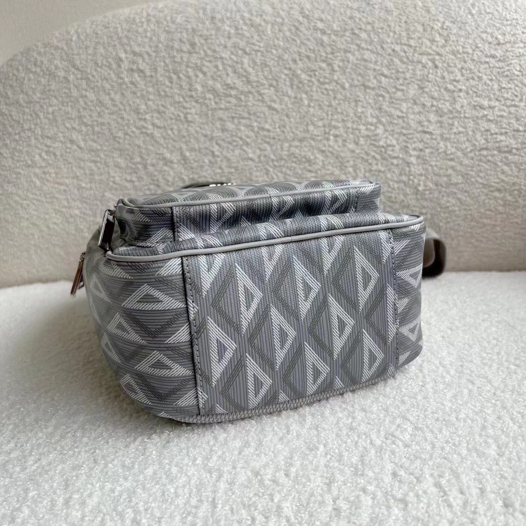 d*or mini rider sling bag in gray cd Di*m*nd canvas