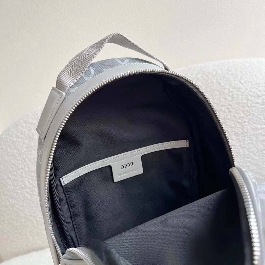 d*or mini rider sling bag in gray cd Di*m*nd canvas