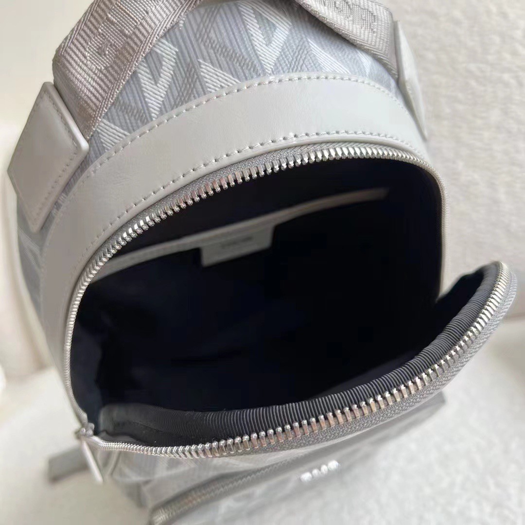 d*or mini rider sling bag in gray cd Di*m*nd canvas