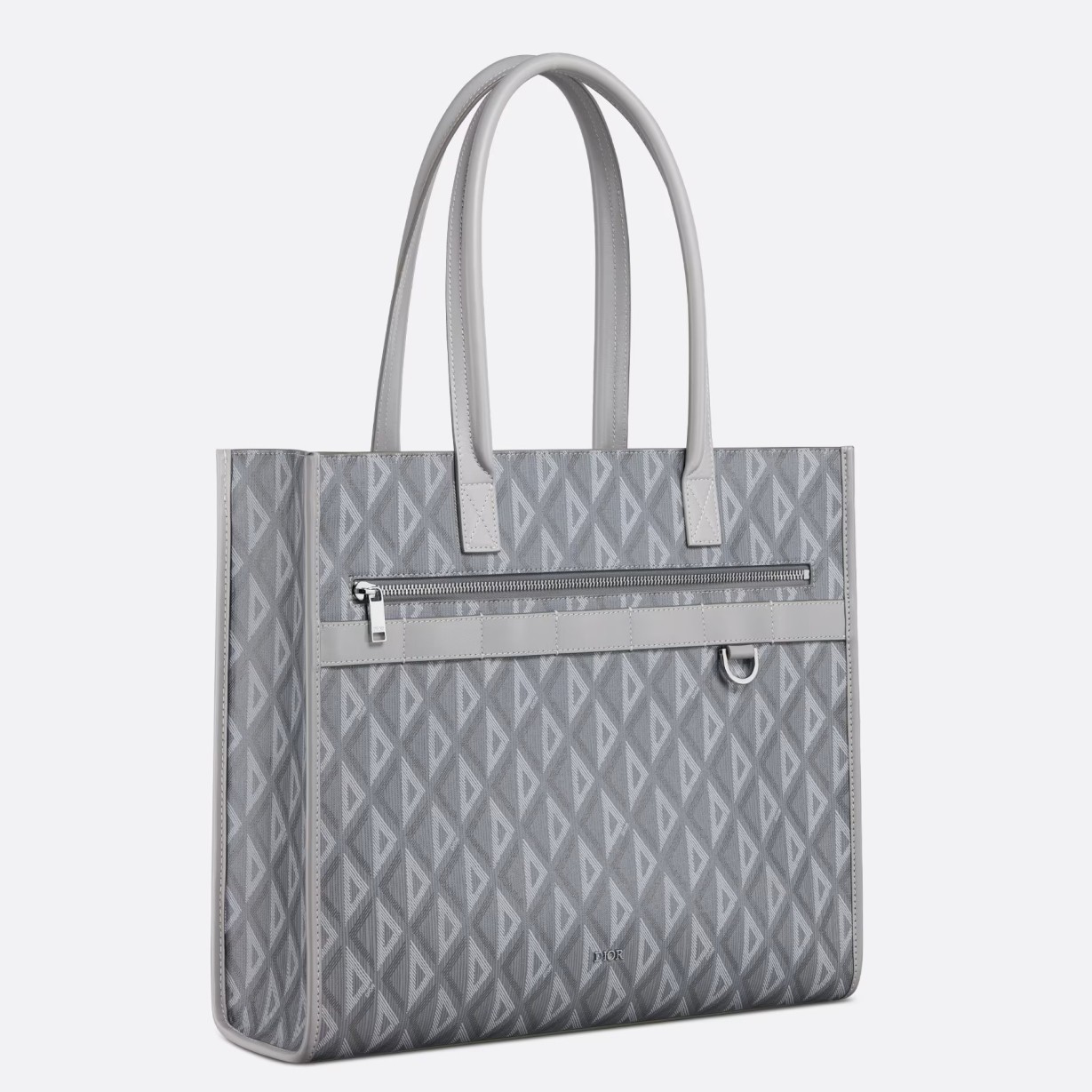 d*or safari tote bag in grey cd Di*m*nd canvas