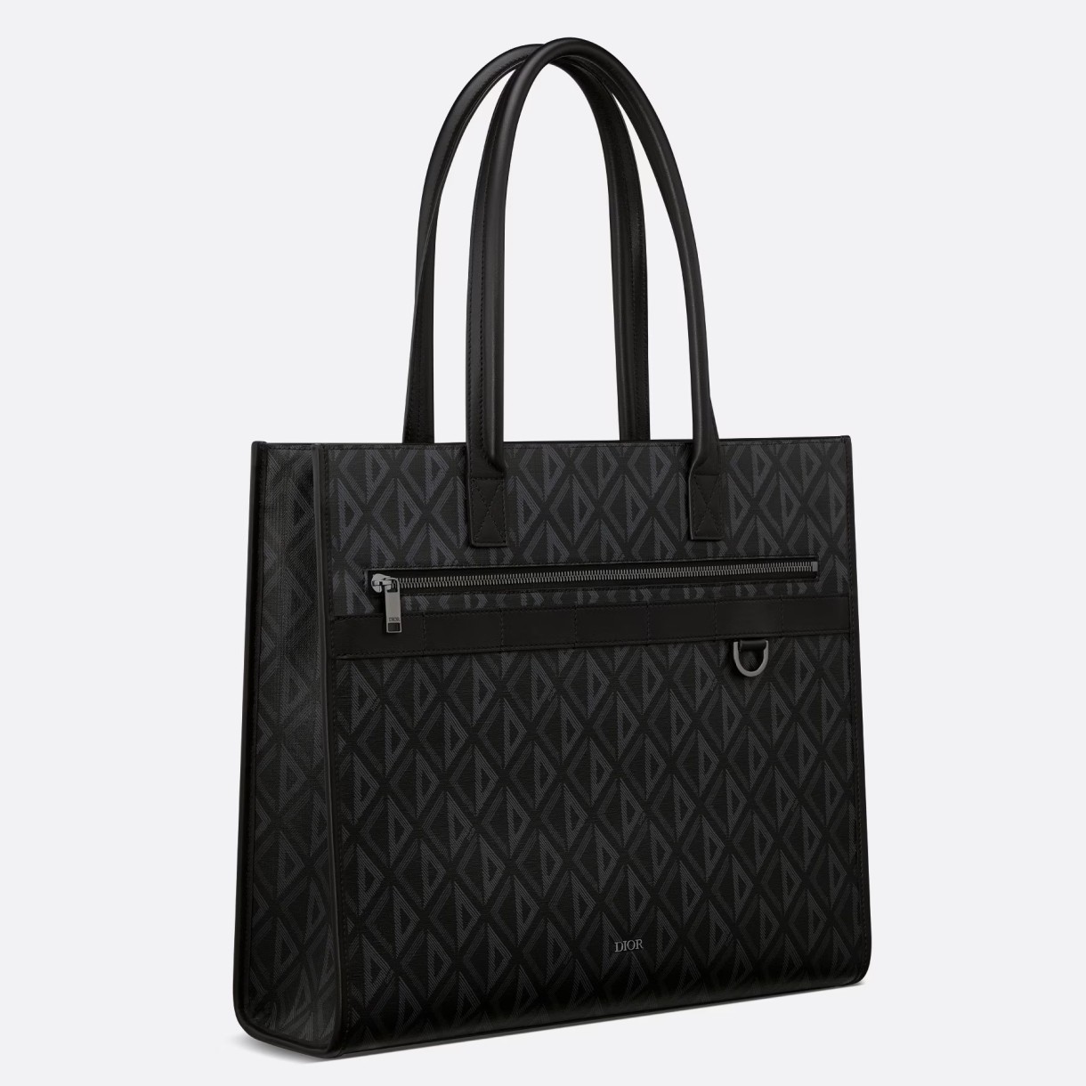 d*or safari tote bag in black cd Di*m*nd canvas