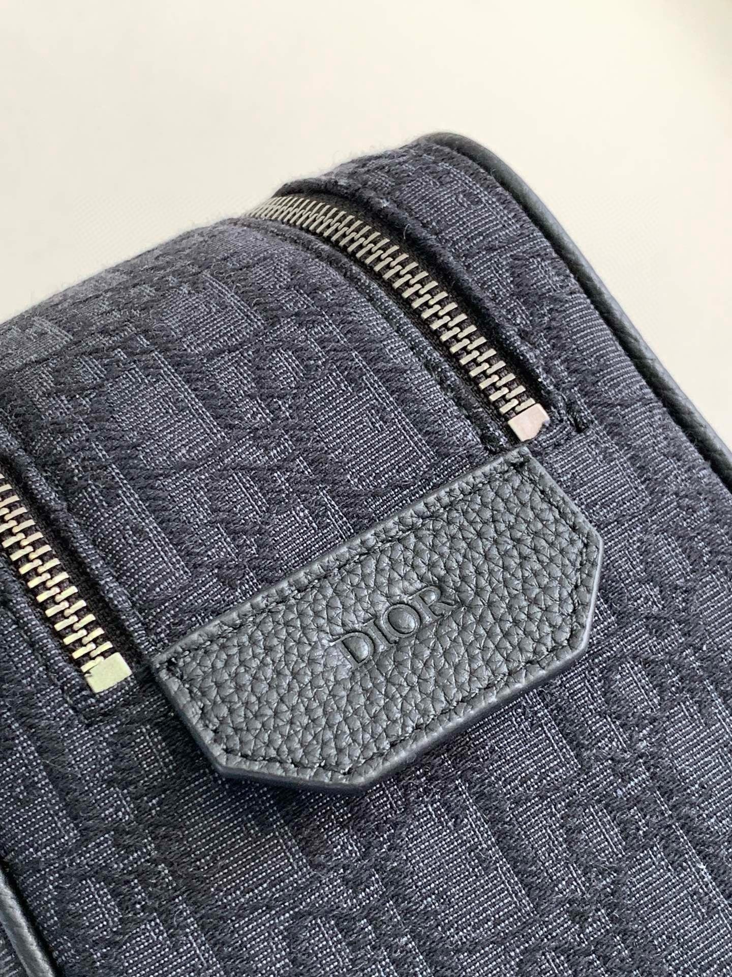 D*or toiletry bag in D*or black oblique jacquard