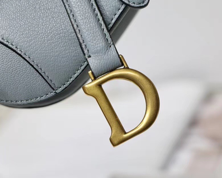 D*or micro saddle bag in grey goatskin