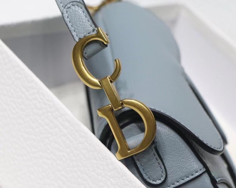 D*or micro saddle bag in grey goatskin