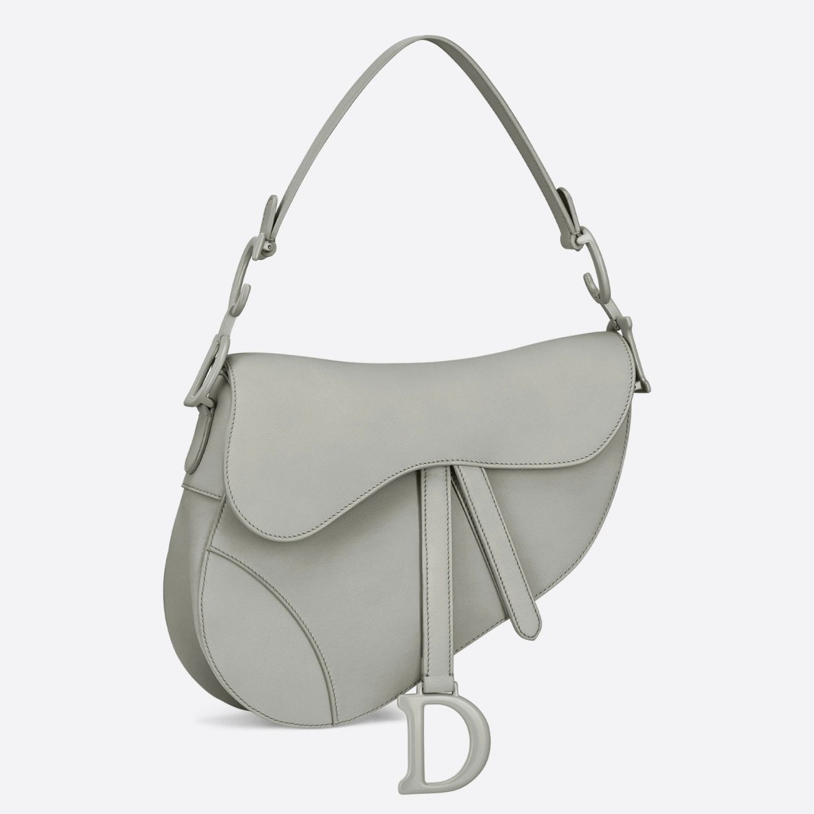 D*or saddle bag in grey ultramatte calfskin
