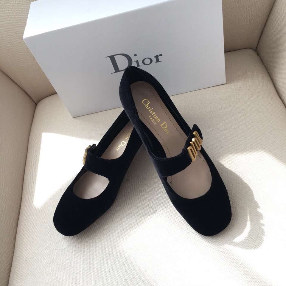 D*or baby-d ballet flats in black velvet
