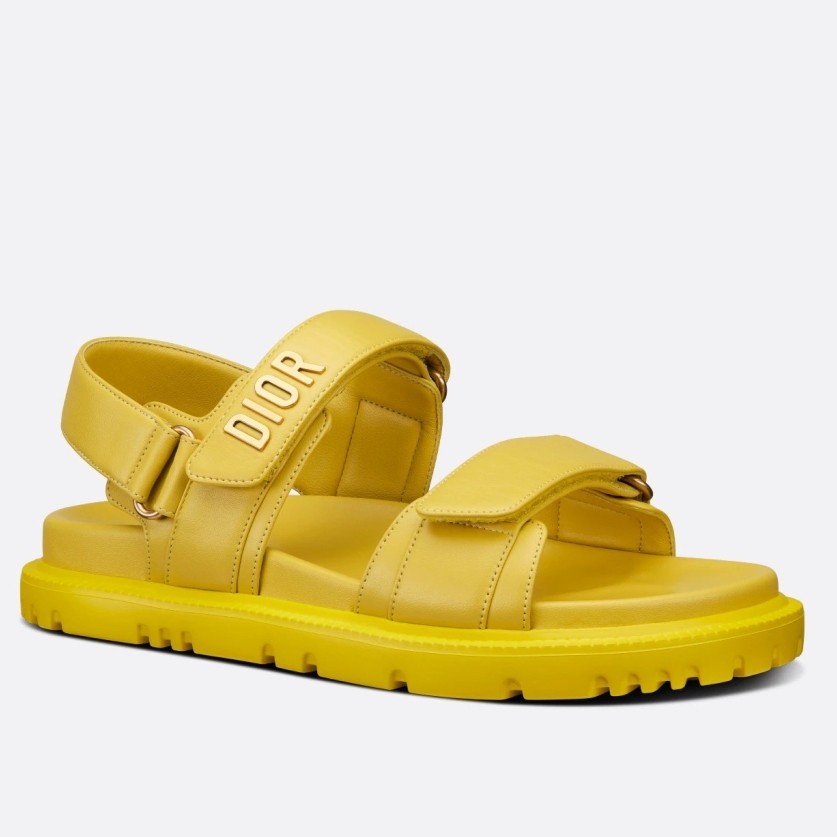 D*or D*oract sandals in yellow lambskin