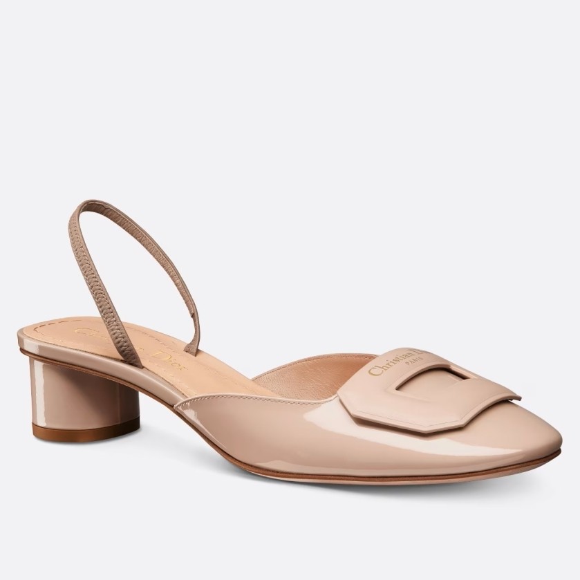 D*or day slingback pumps 35mm in nude patent calfskin