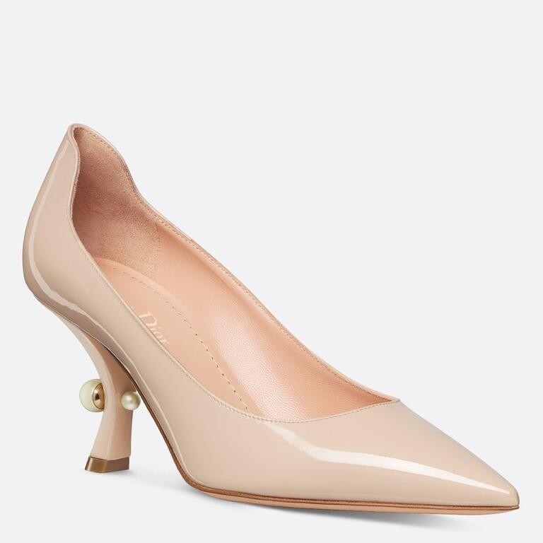 D*or tribales pumps 80mm in nude patent calfskin