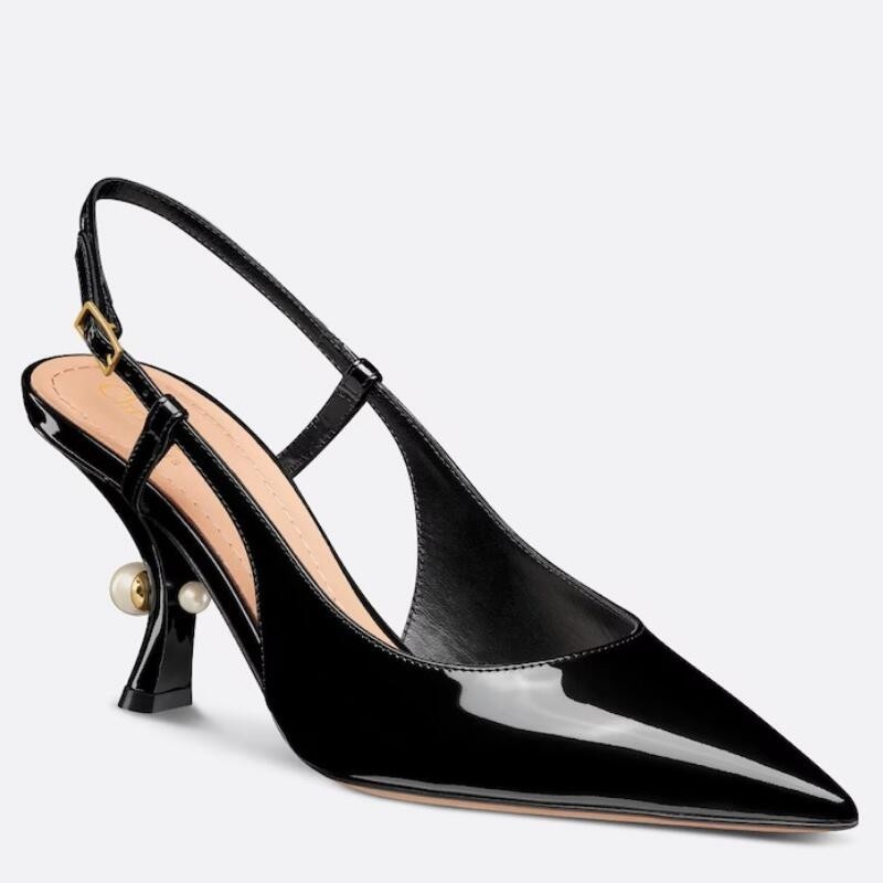 D*or tribales pumps slingback 80mm in black patent calfskin