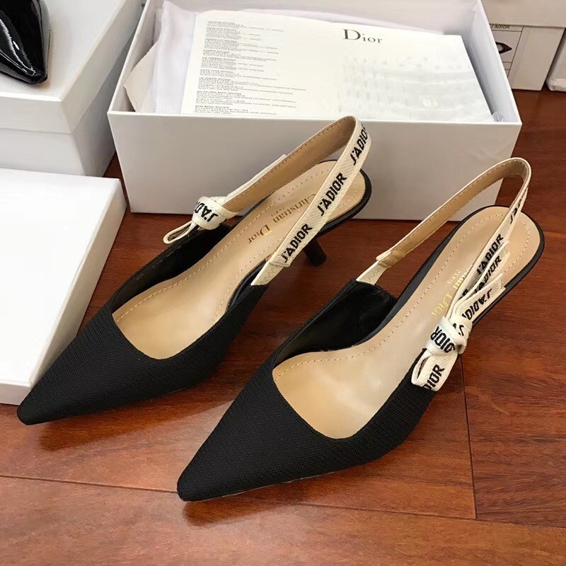 D*or j''aD*or slingback in black technical fabric