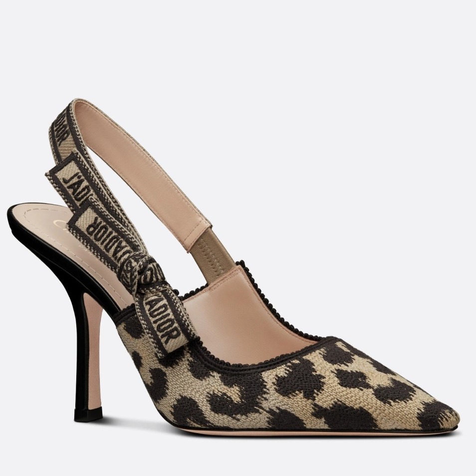 D*or j''aD*or slingback 100mm pumps in mizza embroidered cotton