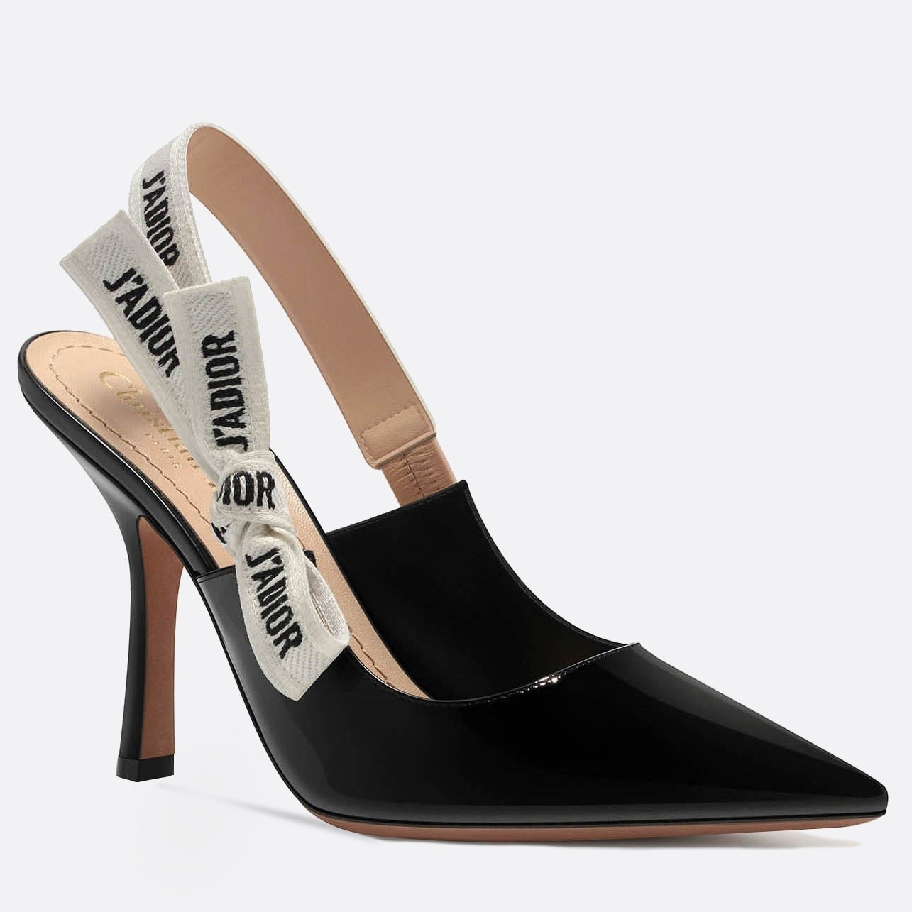 D*or j''aD*or slingback pumps in black patent leather