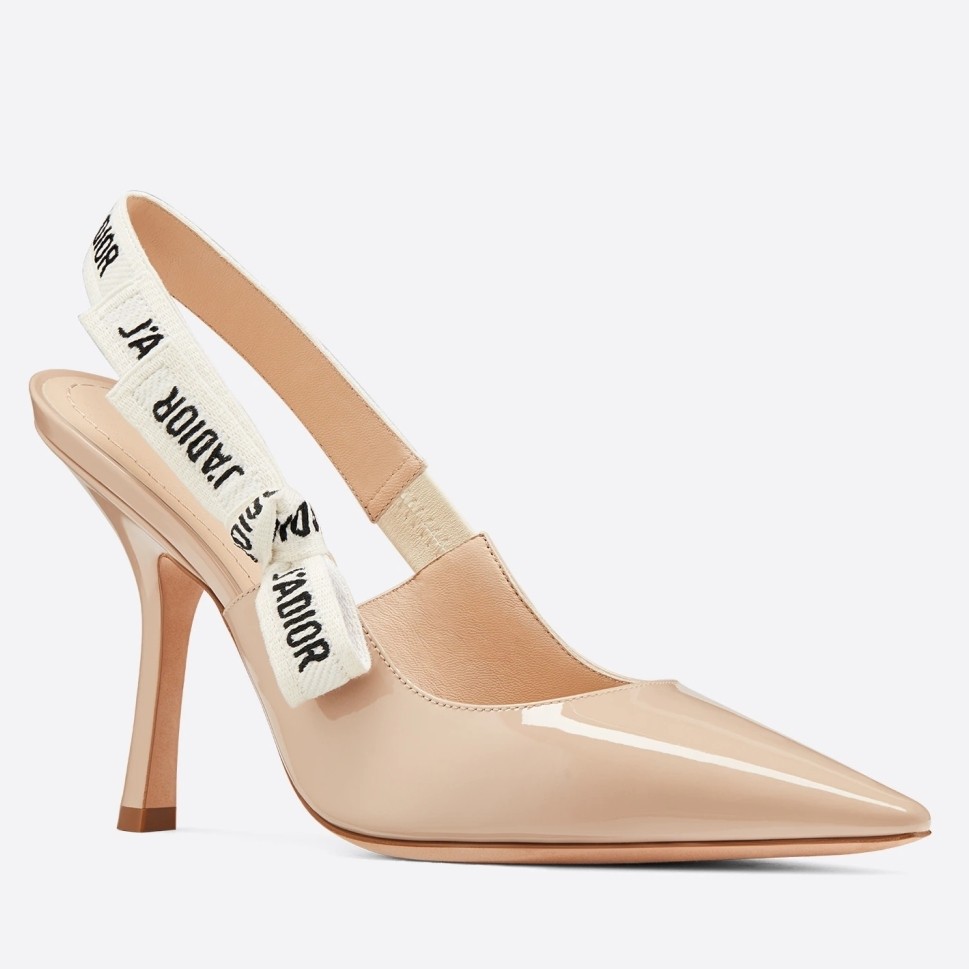 D*or j''aD*or slingback 100mm pumps in nude patent leather