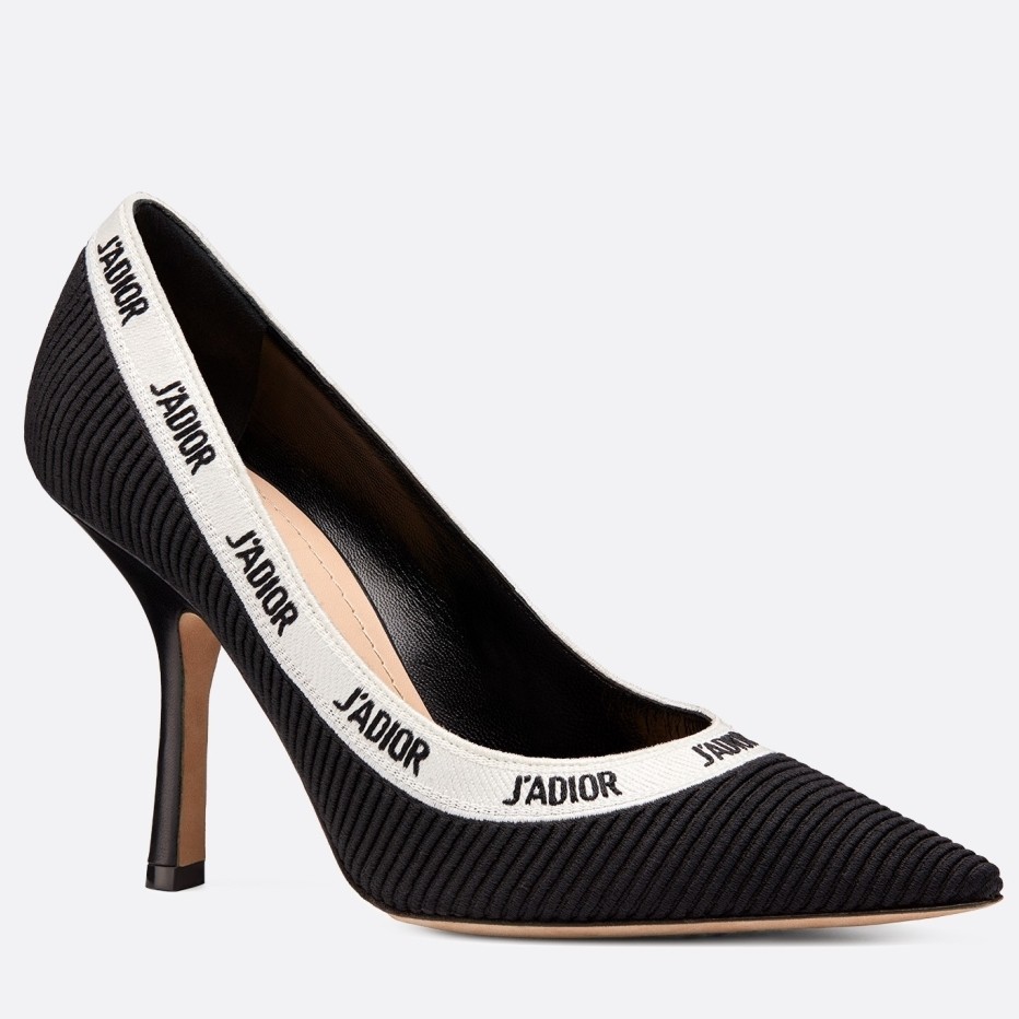 D*or j''aD*or 100mm pumps in black technical canvas