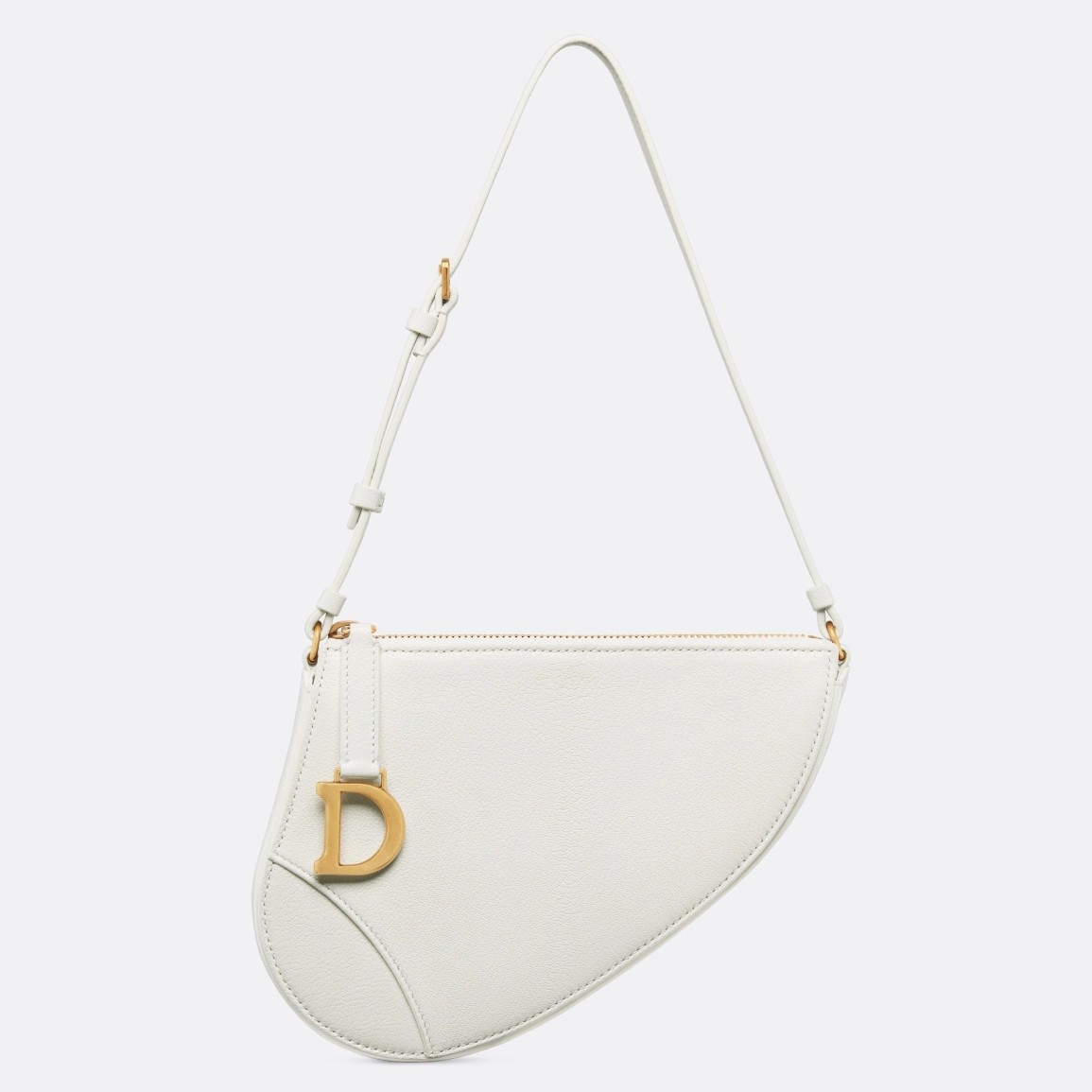 D*or saddle rodeo pouch in white goatskin