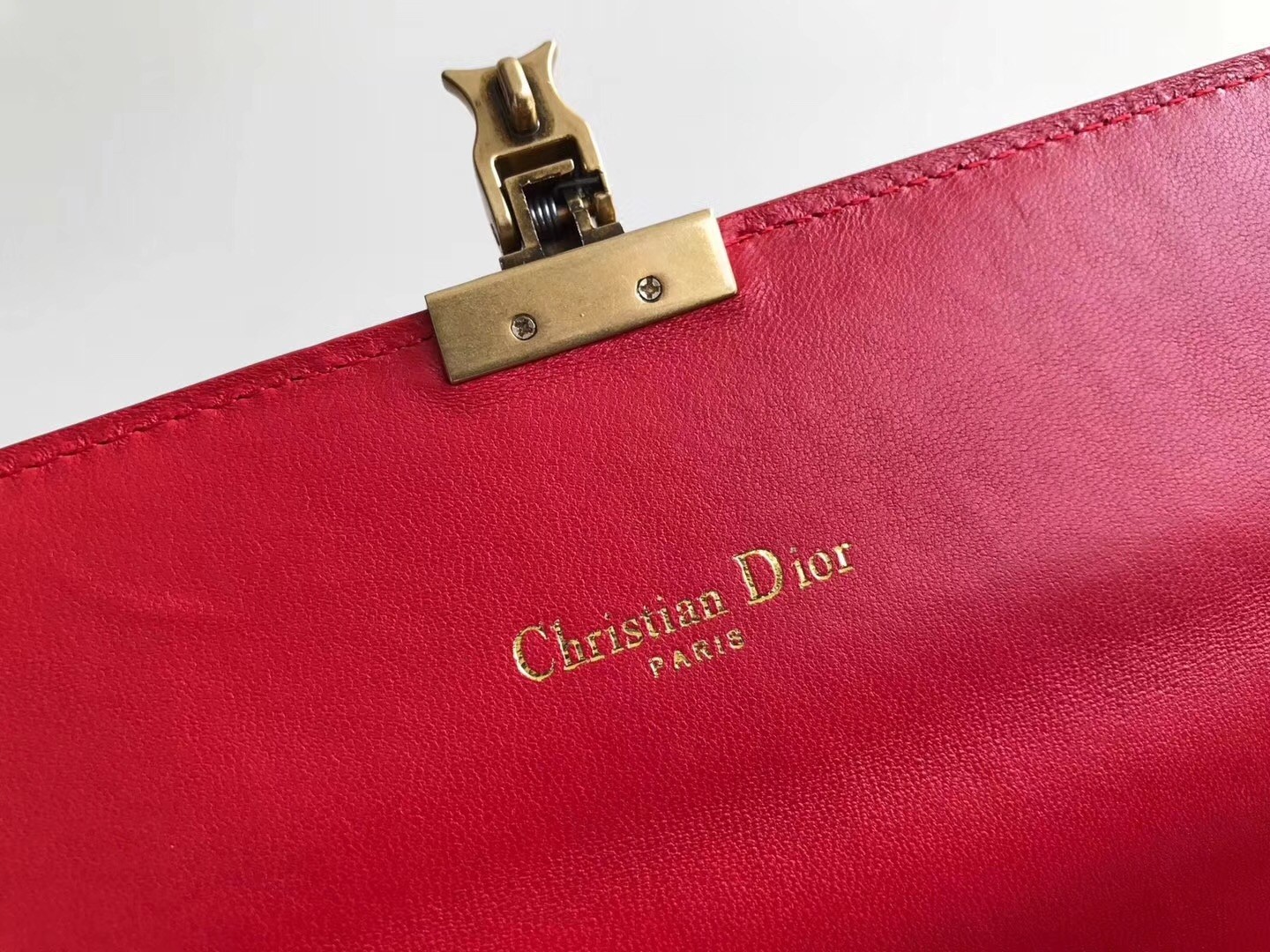 D*or D*oraddict continental wallet in red lambskin