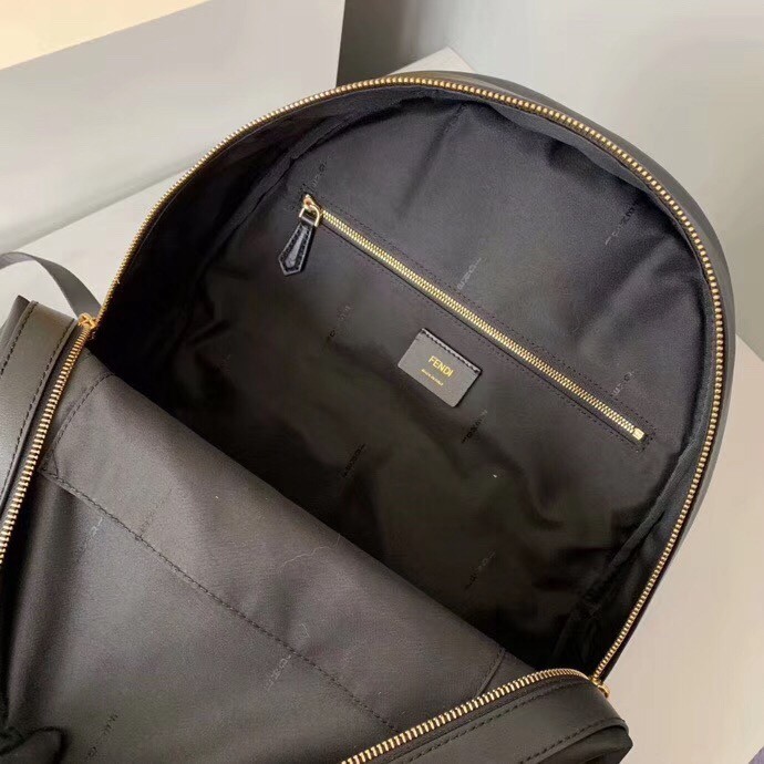 F**di bag bugs eyes nylon and leather backpack