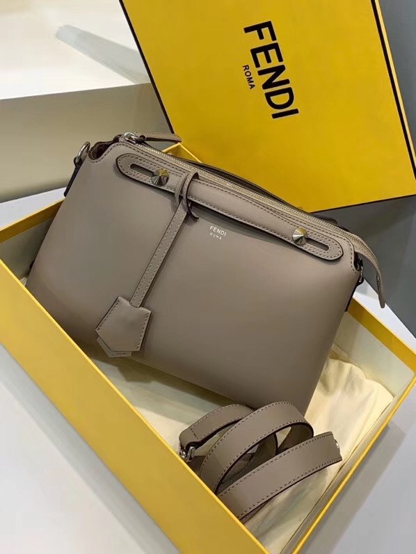 F**di by the way medium bag in grey calfskin