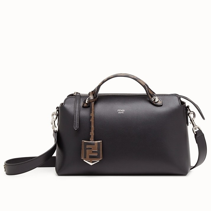F**di black by the way medium bag with ff handles