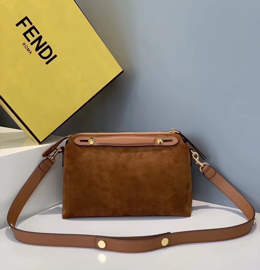 F**di by the way medium bag in brown suede