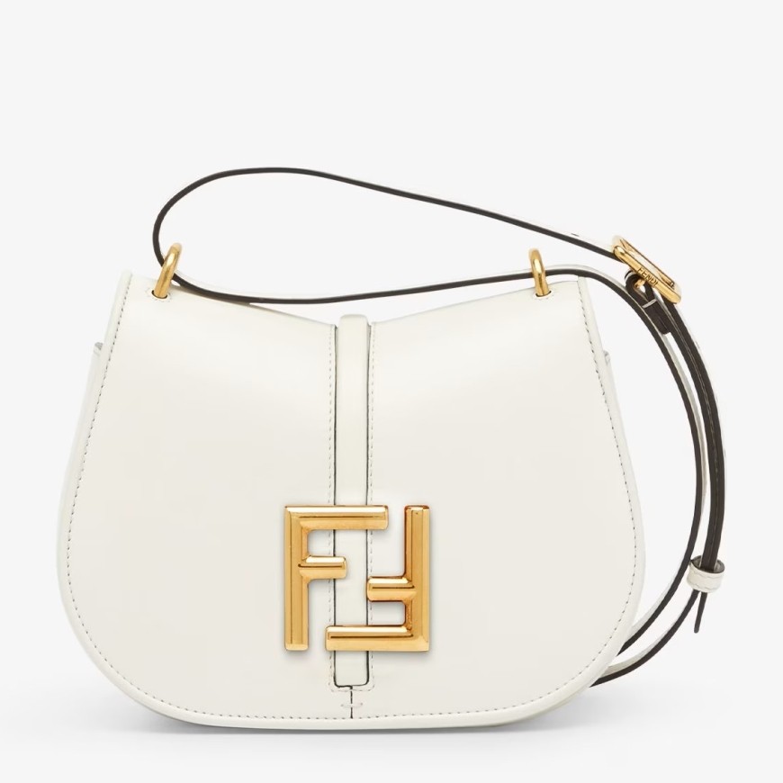F**di c’mon small bag in white calfskin