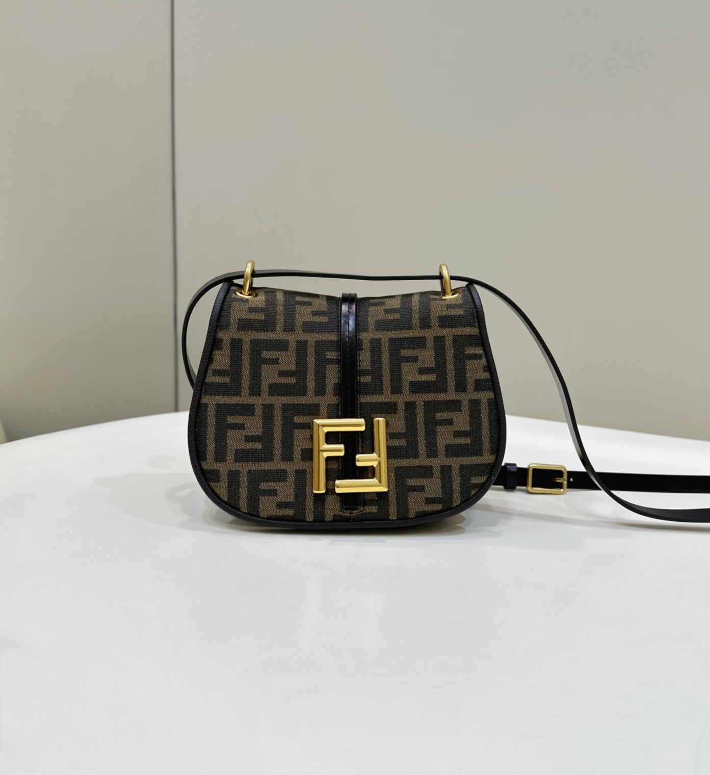F**di c’mon small bag in ff jacquard fabric