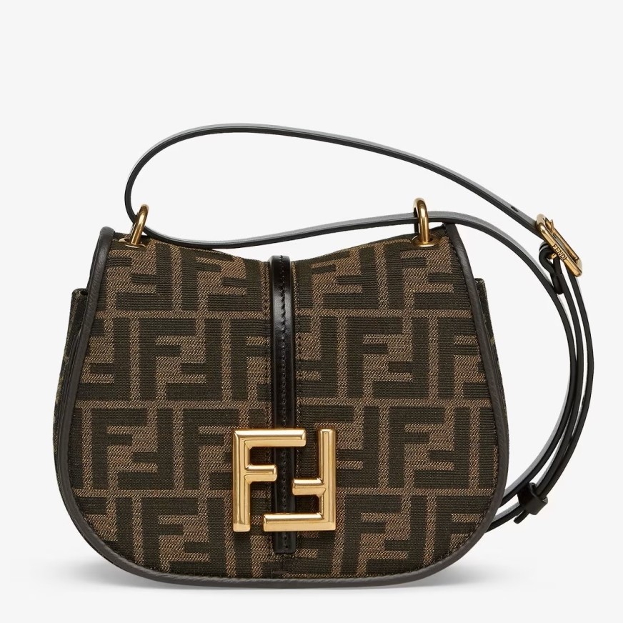 F**di c’mon small bag in ff jacquard fabric