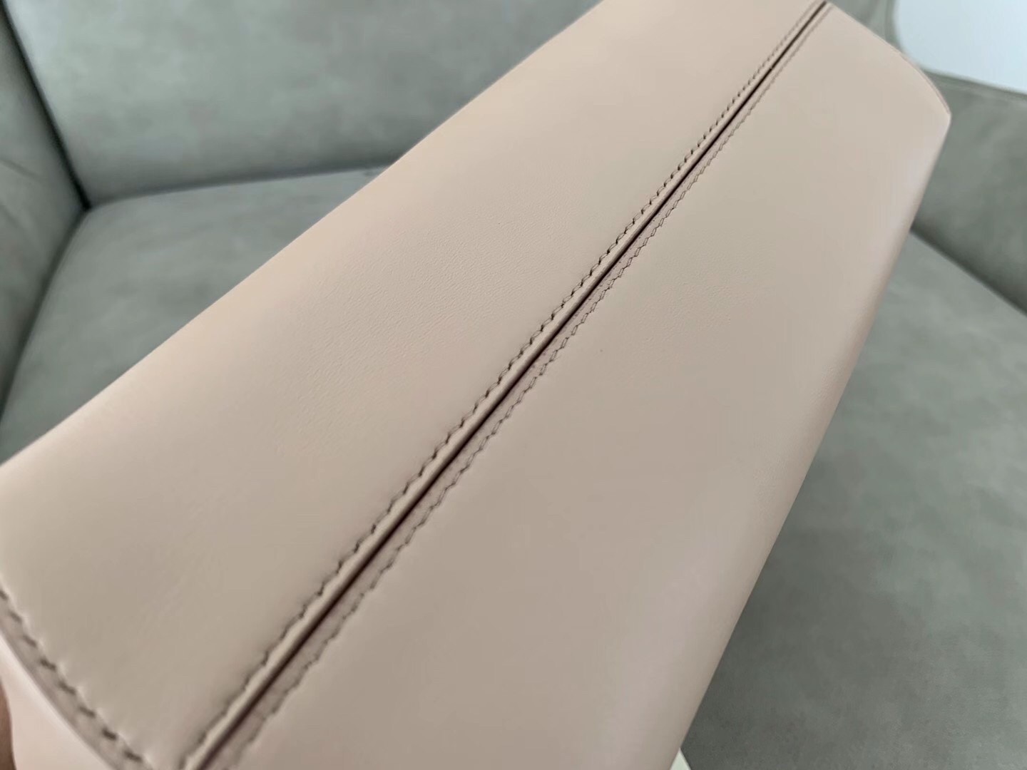 F**di small first bag in beige nappa leather