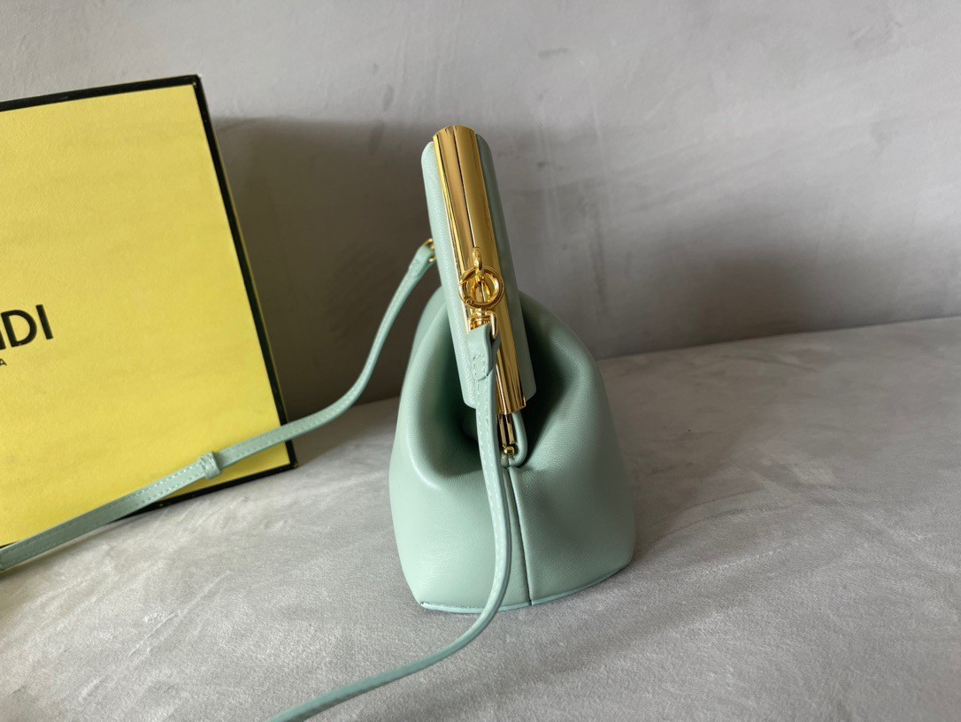 F**di first small bag in mint green nappa leather