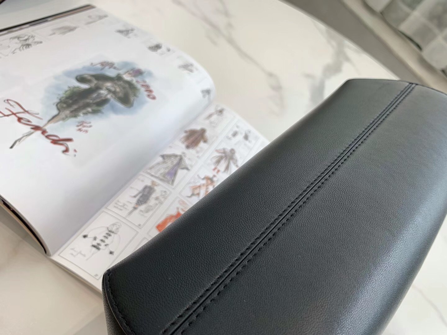 F**di first small bag in black nappa leather