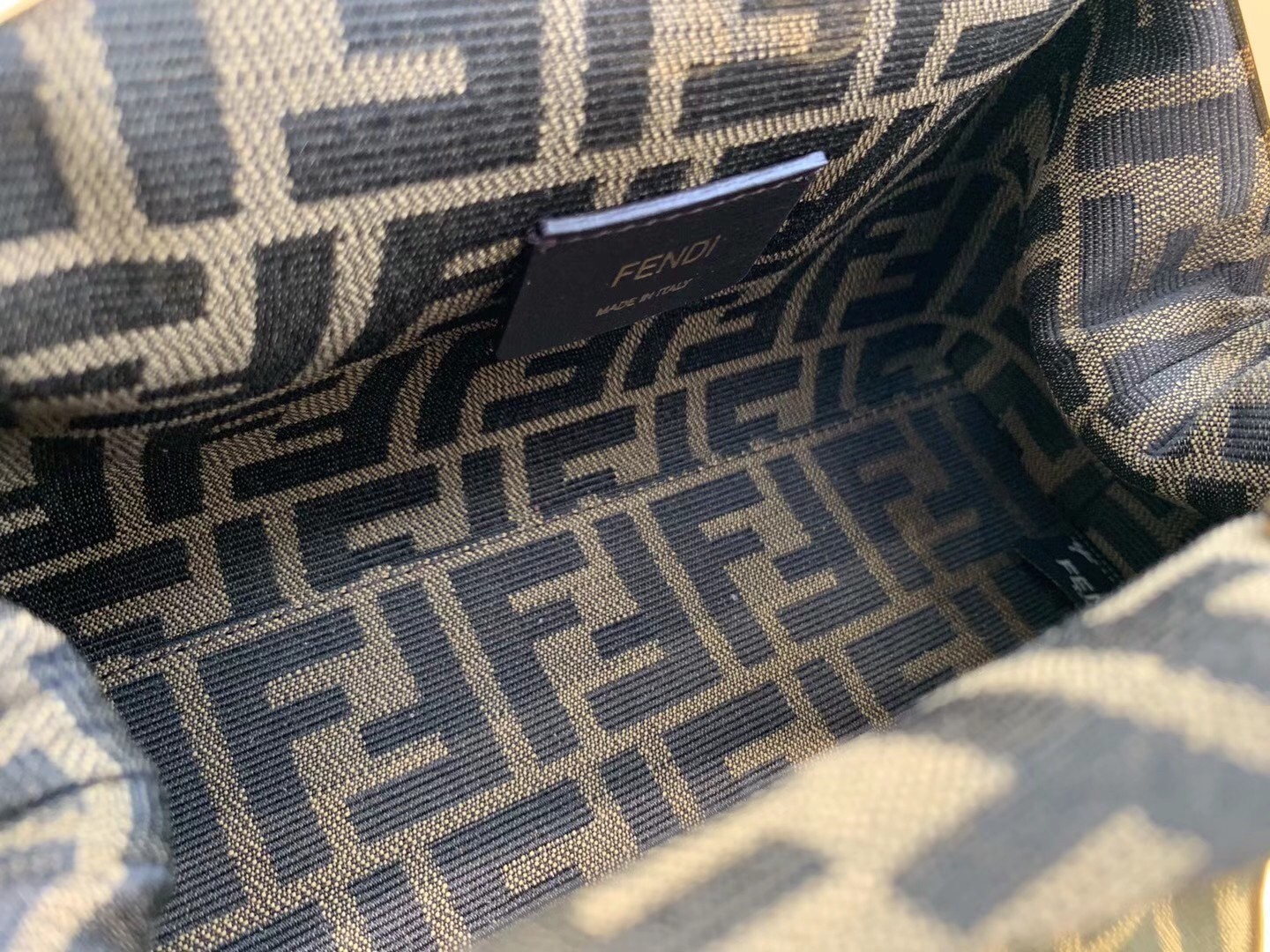 F**di first small bag in black nappa leather