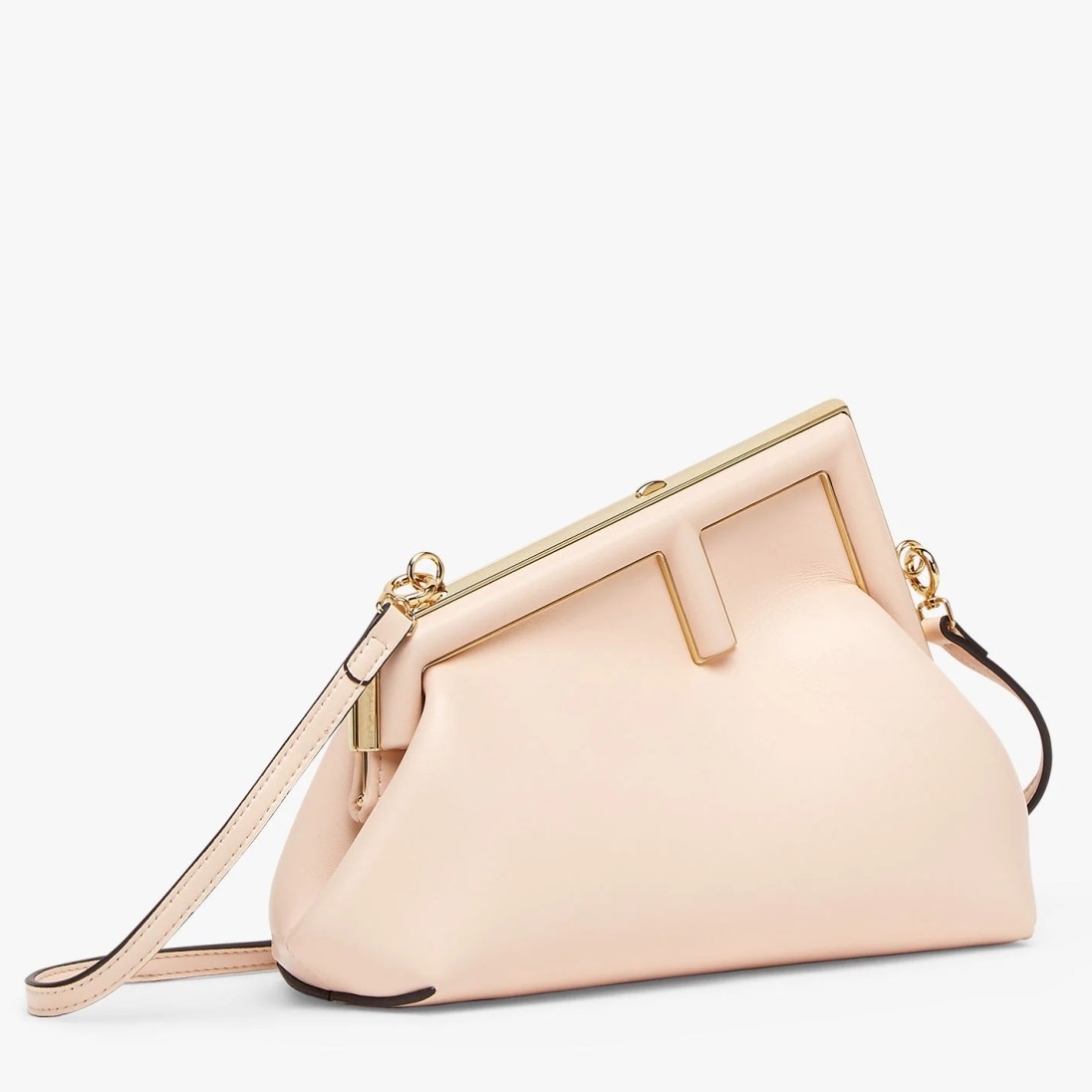 F**di first small bag in pale pink nappa leather