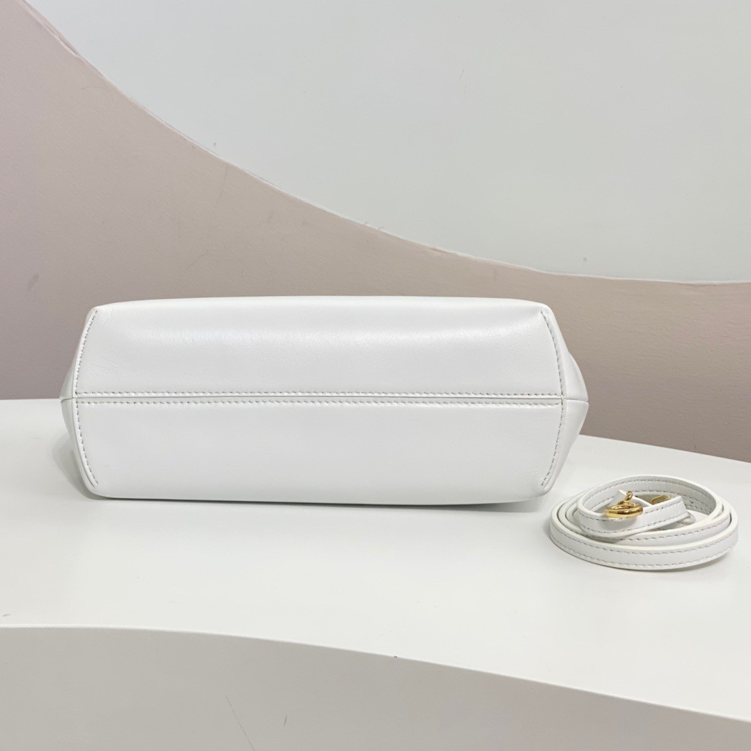 F**di first small bag in white nappa leather