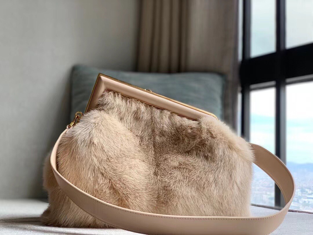 F**di small first bag in pink mink